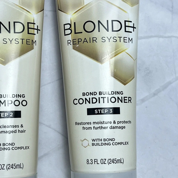 John Frieda Blonde+ Bond Building 3 Piece Set pre Shampoo, Shampoo, &Conditioner - Picture 5 of 12